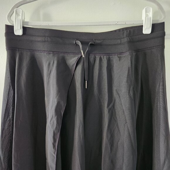 HALARA Black Mesh Layered Drawstring Midi Skirt - Size XL - Picture 3 of 7
